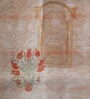 Beige Polyester Tradiional 7ft Sheer Fabric Loops Door Curtain