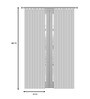 Beige Polyester Floral 7ft Sheer Fabric Loops Door Curtain