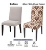 Beige Polyester Traditional Stretchable Chair Cover (1Pc)