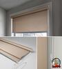 Beige Polyethylene Solid 108 X 36 inches Semisheer Roller Blind