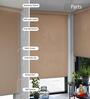 Beige Polyethylene Solid 108 X 36 inches Semisheer Roller Blind