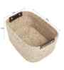 Beige Polypropelyene Braided Tri Color Storage Basket