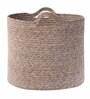 Beige Polypropylene 52 Ltr (1Pc) Storage Basket