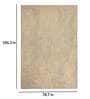 Beige Abstract Polypropylene 6 ft x 9 ft Machine Made Carpet