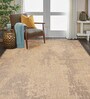Beige Abstract Polypropylene 8 ft x 10 ft Machine Made Carpet