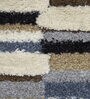 Beige Geometric Polypropylene 4 ft x 6 ft Machine Made Carpet