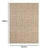 Beige Geometric Polypropylene 8 ft x 10 ft Machine Made Carpet