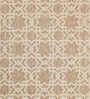 Beige Abstract Polypropylene 6 ft x 9 ft Machine Made Carpet