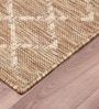 Beige Geometric Polypropylene 5 ft x 7 ft Machine Made Carpet