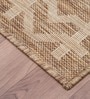 Beige Abstract Polypropylene 8 ft x 10 ft Machine Made Rug