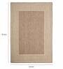 Beige Striped Polypropylene 5 ft x 7 ft Machine Made Carpet