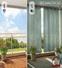 Beige Polypropylene Solid 5ft Semisheer Eyelet Window Curtains (Pack of 2)