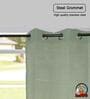 Beige Polypropylene Solid 5ft Semisheer Eyelet Window Curtains (Pack of 2)