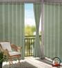 Beige Polypropylene Solid 5ft Semisheer Fabric Loops Window Curtains (Pack of 2)