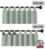 Beige Polypropylene Solid 5ft Semisheer Fabric Loops Window Curtains (Pack of 2)