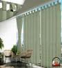 Beige Polypropylene Solid 5ft Semisheer Fabric Loops Window Curtains (Pack of 2)