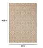 Beige Persian Polypropylene 5 ft x 7 ft Machine Made Carpet