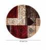 Beige Polypropylene Vintage Machine Made Round Carpet