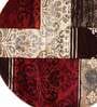 Beige Polypropylene Vintage Machine Made Round Carpet