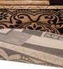 Beige Polypropylene Vintage Machine Made Round Carpet