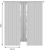 Beige Polyster Abstract 5ft Light Filtering Eyelet 2 Pc Window curtains
