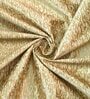 Beige Polyster Abstract 9ft Light Filtering Eyelet 2 Pc Long Door curtains