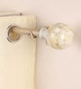 Beige Powder Coated Iron Curtain Rod (48 to 88 Inches) With Bracket