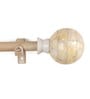 Beige Powder Coated Iron Curtain Rod (48 to 88 Inches) With Bracket