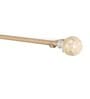 Beige Powder Coated Iron Curtain Rod (48 to 88 Inches) With Bracket
