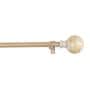 Beige Powder Coated Iron Curtain Rod (48 to 88 Inches) With Bracket