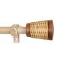 Beige Powder Coated Iron Curtain Rod (84 to 144 Inches) With Bracket