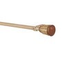 Beige Powder Coated Iron Curtain Rod (84 to 144 Inches) With Bracket