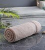 Beige Solid 700 GSM Cotton Bath Towel