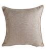 Beige Solid Jute 16 x 16 Inches Cushion Covers (Set of 5)