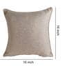 Beige Solid Jute 16 x 16 Inches Cushion Covers (Set of 5)