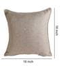 Beige Solid Jute 18 x 18 Inches Cushion Covers (Set of 2)