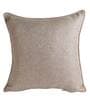 Beige Solid Jute 18 x 18 Inches Cushion Covers (Set of 2)
