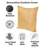 Beige Printed Velevt 2 Cushion Covers