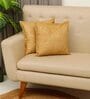 Beige Printed Velevt 2 Cushion Covers