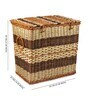 Wicker Laundry Basket With Lid-Medium