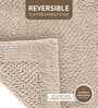 Beige Reversible Cotton Bathmat (40x60 cm)