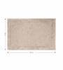 Beige Reversible Cotton Bathmat (40x60 cm)