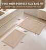 Beige Reversible Cotton Bathmat (40x60 cm)