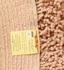 Beige Solid Cotton 35x35 Inches AntiSkid Bath Mat