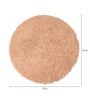 Beige Solid Cotton 35x35 Inches AntiSkid Bath Mat