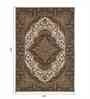 Beige&Rust Polypropylene Antistatic 120X170Cm Carpet With Cotton Backing