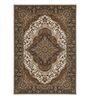 Beige&Rust Polypropylene Antistatic 200X290Cm Carpet With Cotton Backing