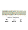 Tate (13x72) Beige & Blue Polyester Table Runner