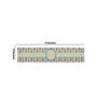 Tate (13x72) Beige & Blue Polyester Table Runner
