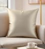 Beige Satin Solid 40x40 inches Cushion Covers Set of 2